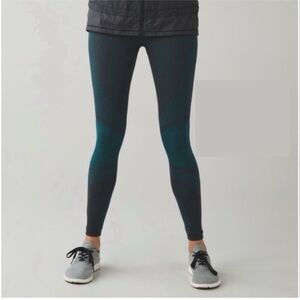 SALE! Lululemon About That Base Teal Seamless Workout Leggings Athletic Tights 2